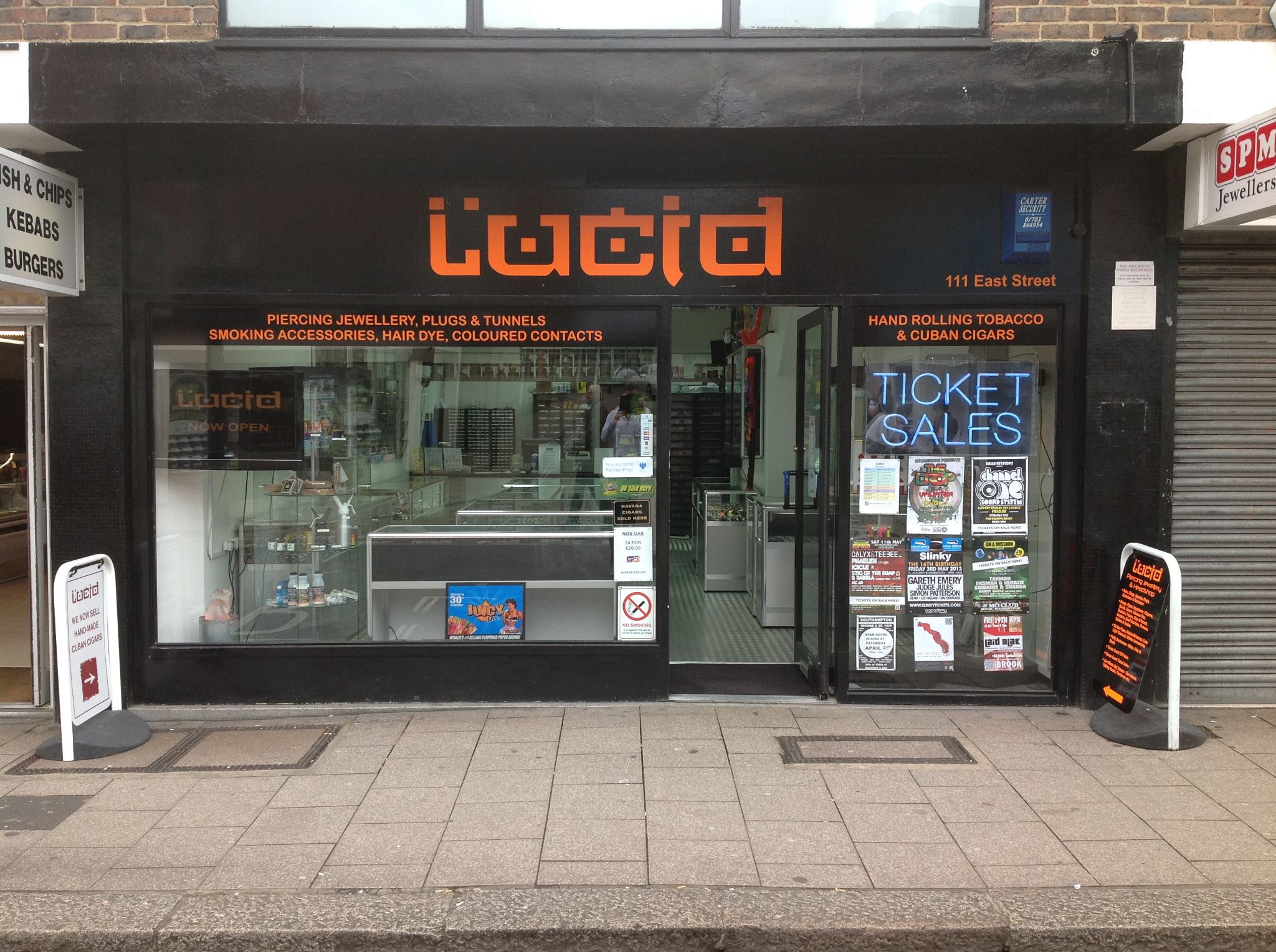 Lucid Southampton shopfront on East Street